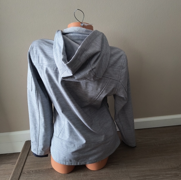 Light Blue Utility Jacket with Fitted Style and Stand-Up Collar - Picture 5 of 14